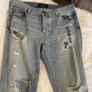 Lucky brand straight/boyfriend ripped jeans